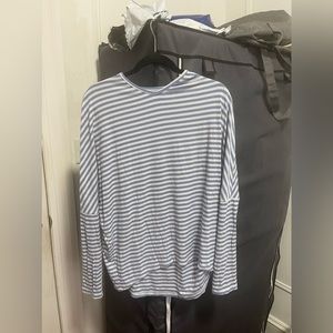 Meli flat striped dolman light blue